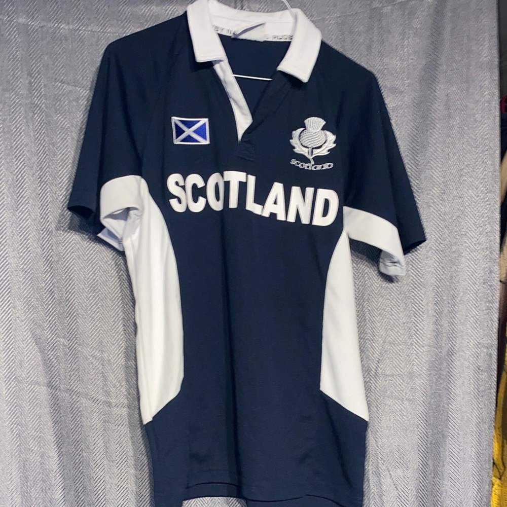 Scotland Navy and White Men's Jersey
